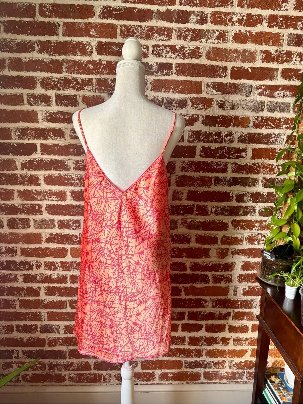 Y2K Jaclyn Smith Peach/Pink Slip Dress